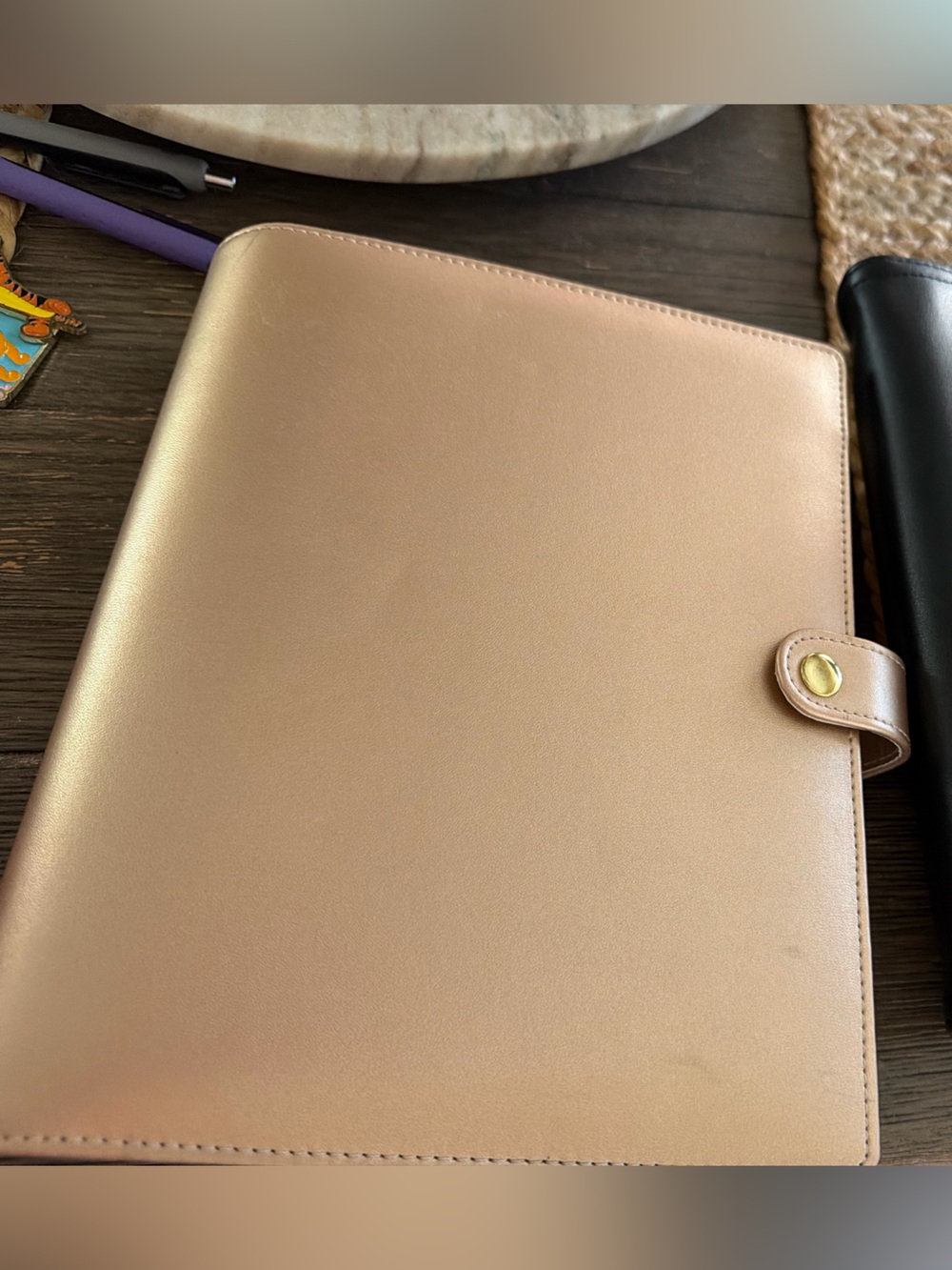 Rose Gold Home Office Planner